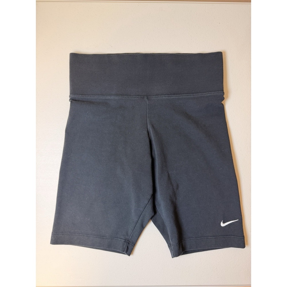 Nike Women's Biker Shorts Size S Black High Rise Stretch Workout 7" Inseam
